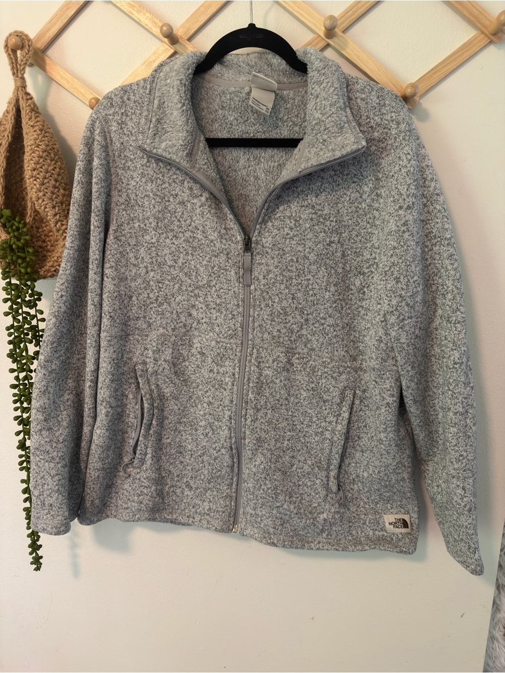 The North Face Crescent Full Zip Fleece Jacket XXL Grey Heather